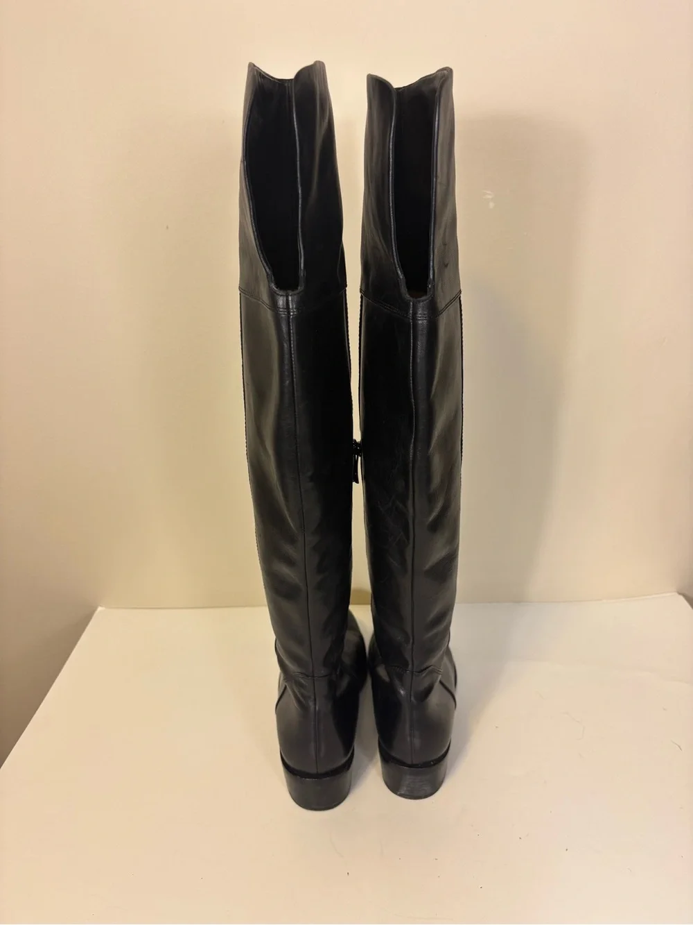 Via Spiga Black Leather Over-the-Knee Riding Boots 8
